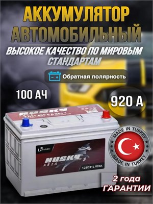 Аккумулятор автомобильный Хаски азия 100 Ач 920A 273324814 - фото 1794984